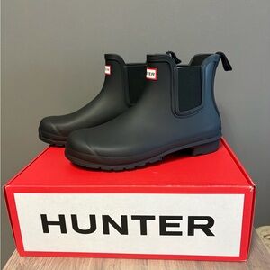 Hunter Classic Black Ankle Boots